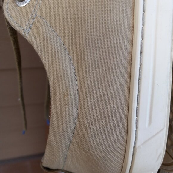 Birkenstock Arran Khaki Beige Canvas Lace-Up Sneakers Size 38 Wide / US 7 - 7.5 - Picture 6 of 16